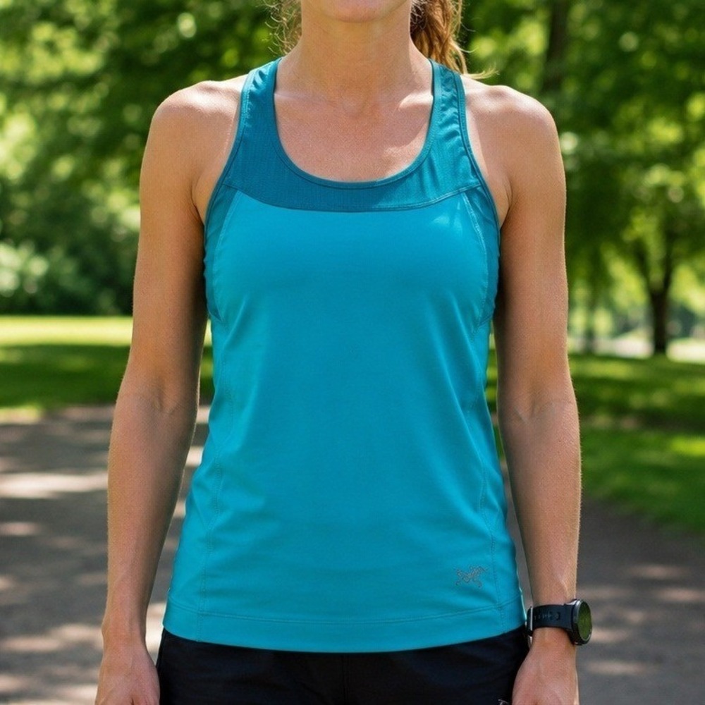 Arc'teryx Womens Tank Top Small Racerback Mesh Running‎ Hiking Trail Athletic
